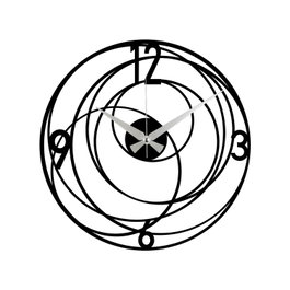 Wallity Enzoclock - S027 Reloj de pared de metal negro